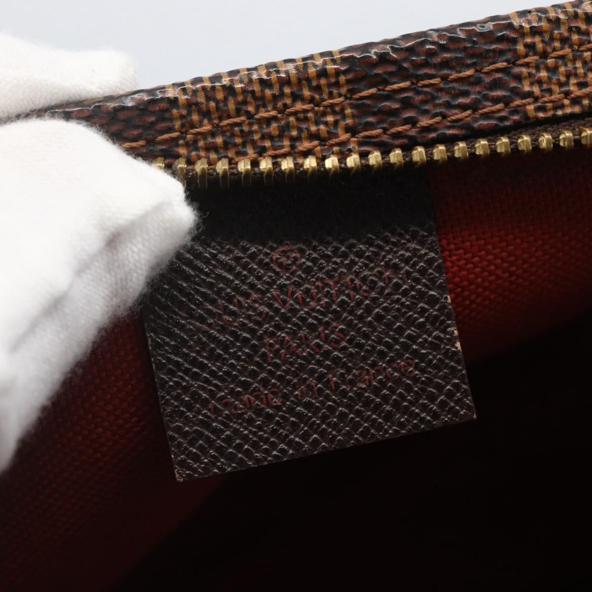 Louis Vuitton Trousse Make Up Bag Damier Brown Canvas Clutche & Pouche Bag (Pre-Owned)