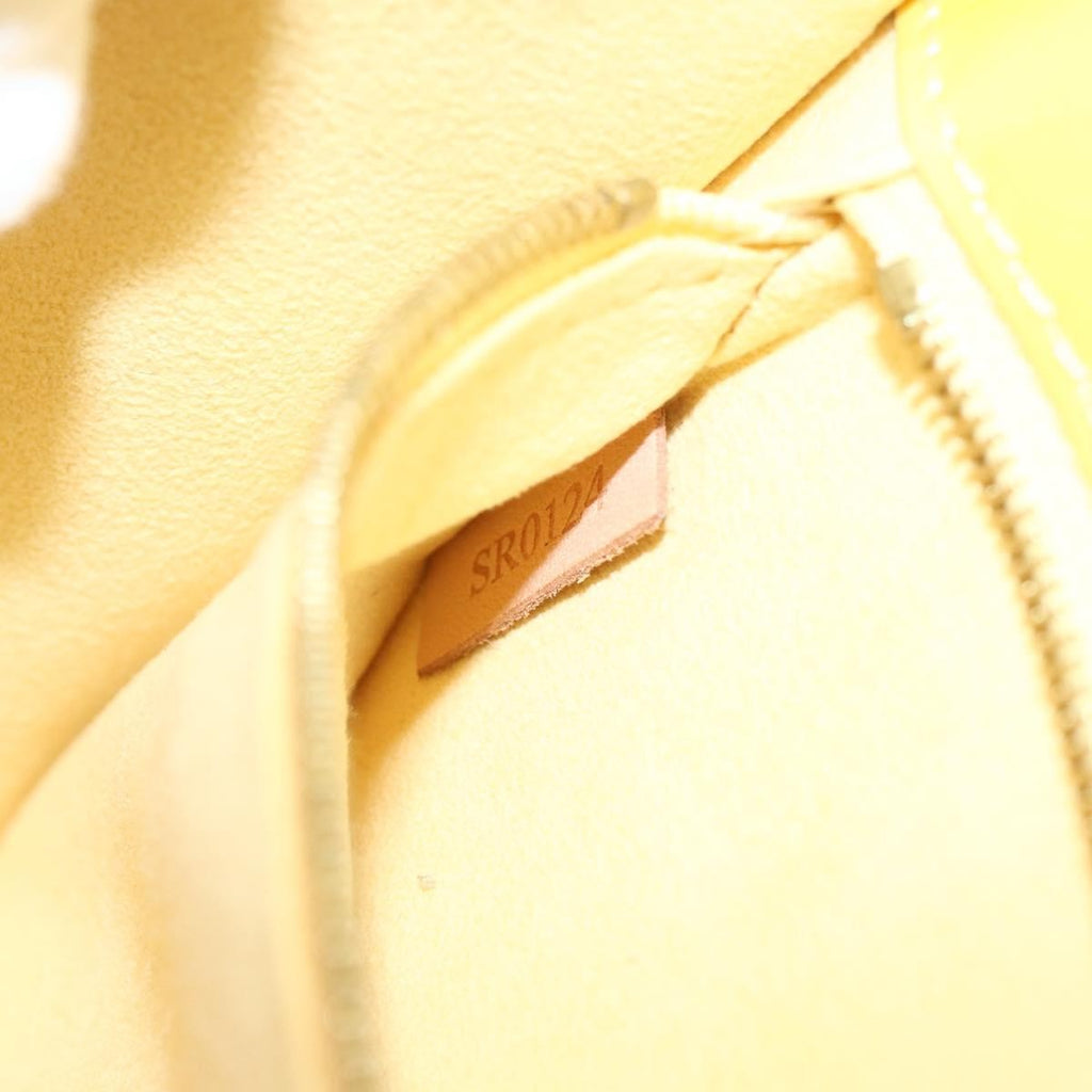 Louis Vuitton Monceau Handbag Vernis Yellow Patent_Leather Handbag (Pre-Owned)
