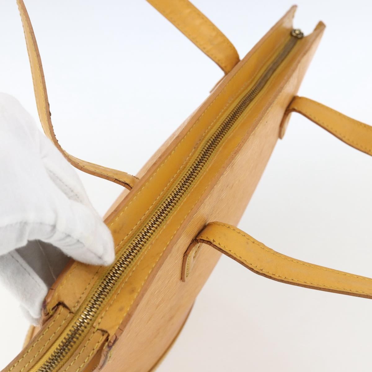 Louis Vuitton Saint Jacques Handbag Epi Leather Yellow Leather Handbag (Pre-Owned)