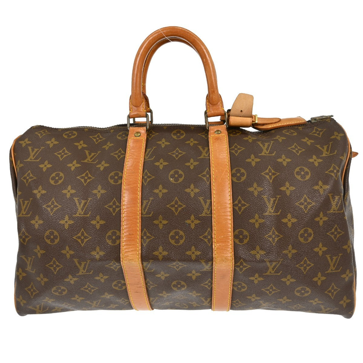 Louis Vuitton Keepall Bag Monogram Canvas Brown Canvas Travel Bag Bag (Pre-Owned)