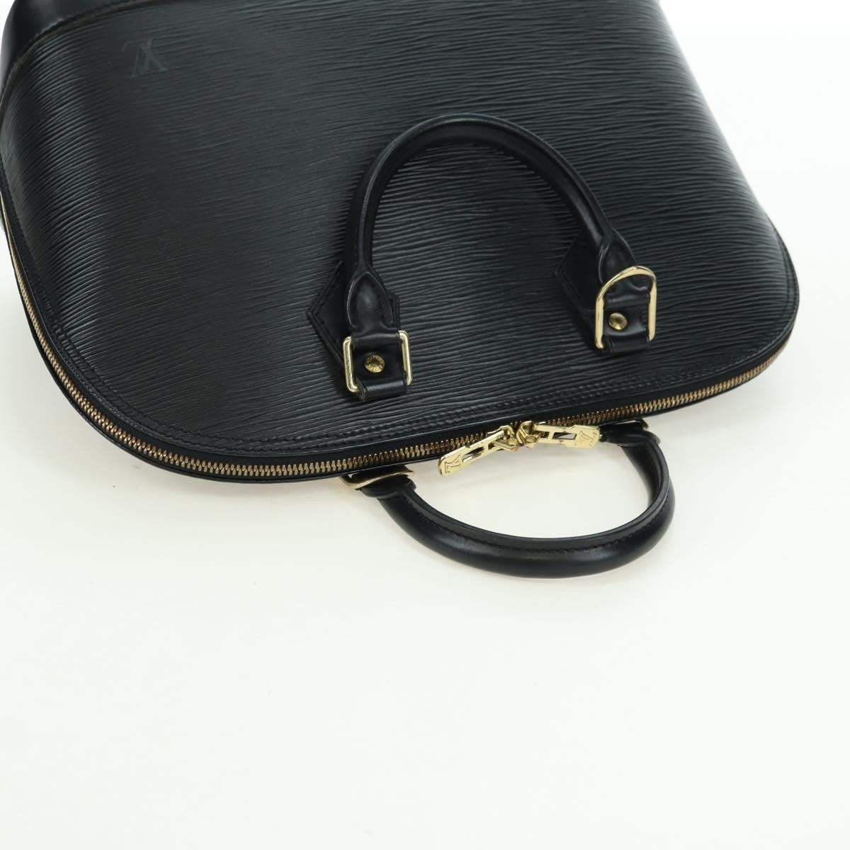 Louis Vuitton Alma Handbag Epi Leather Black Leather Handbag (Pre-Owned)