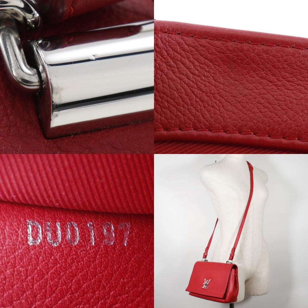 Louis Vuitton Lockme Ii Handbag Leather Red Leather Shoulder Bag Bag (Pre-Owned)