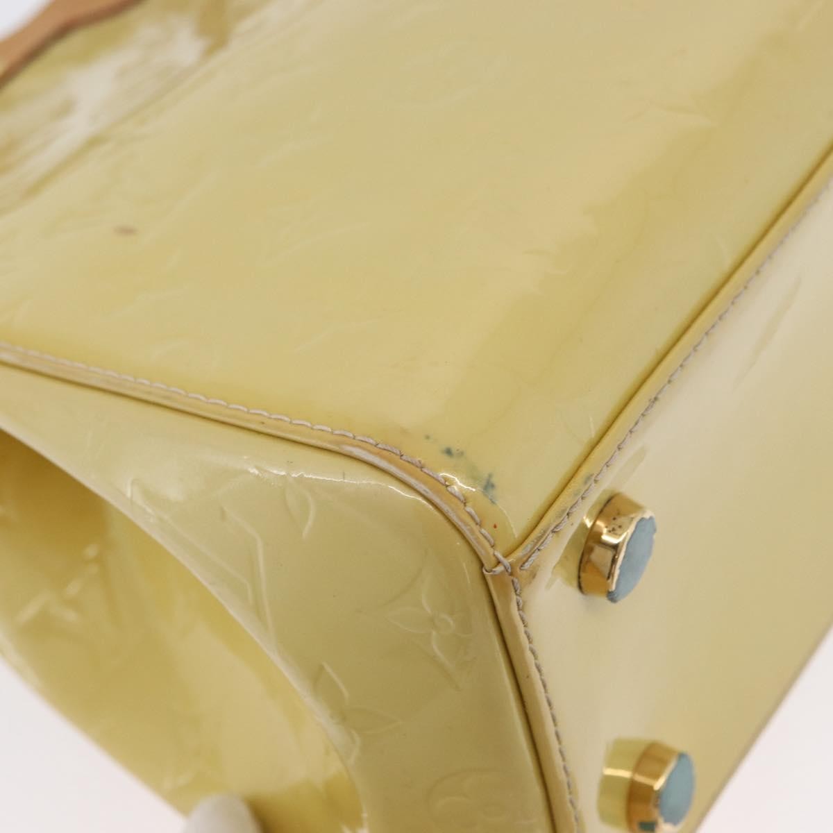 Louis Vuitton Brea Handbag Monogram Vernis Yellow Patent_Leather Handbag (Pre-Owned)