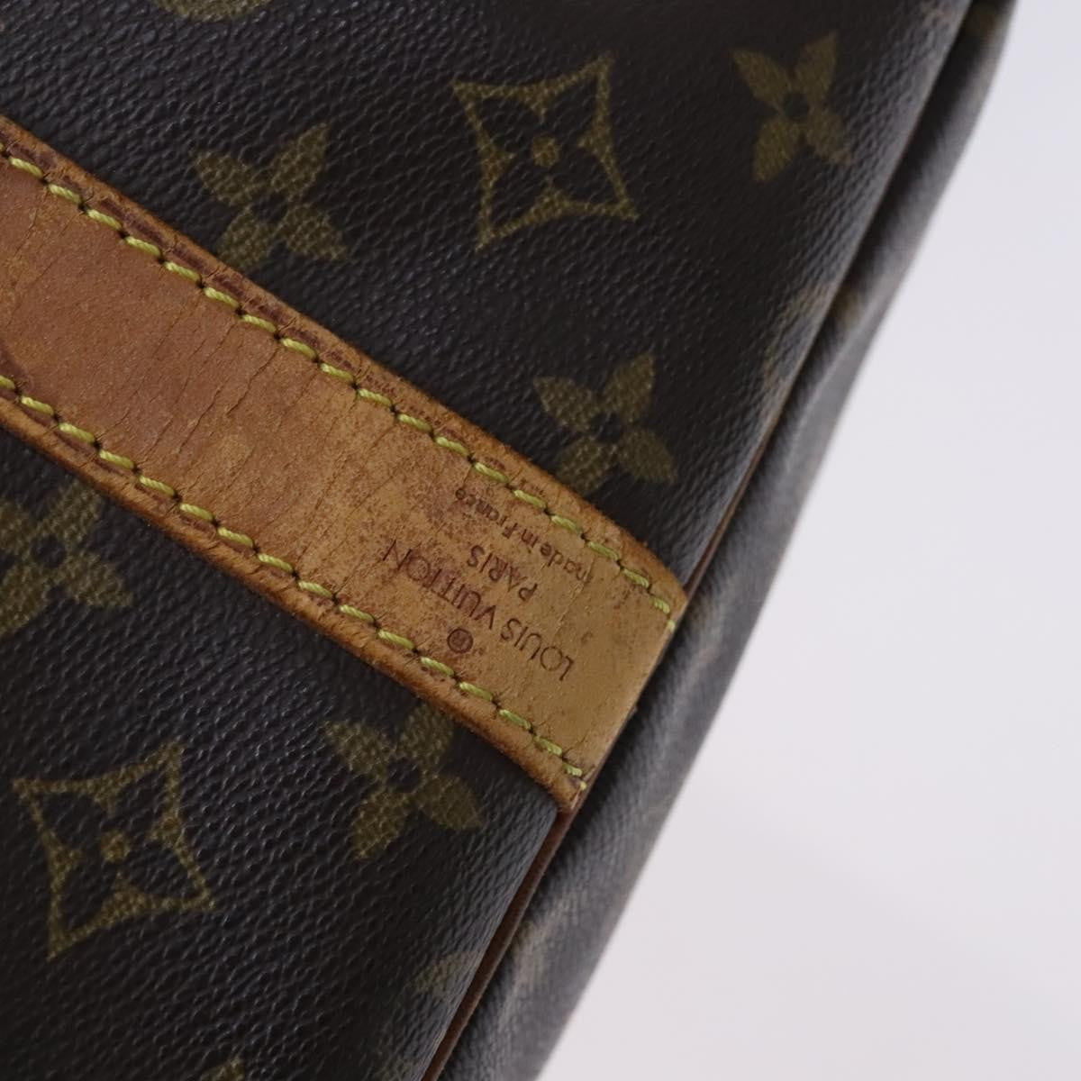 Louis Vuitton Keepall Bandouliere Bag Monogram Canvas Brown Canvas Travel Bag Bag (Pre-Owned)