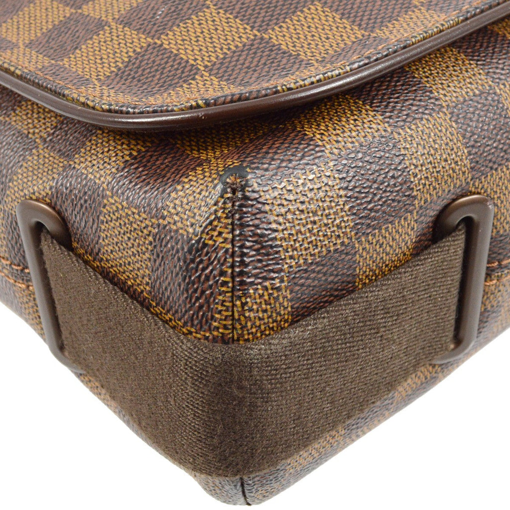 Louis Vuitton Brooklyn Handbag Damier Brown Canvas Shoulder Bag Bag (Pre-Owned)