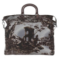 Prada Convertible Tote Printed Tessuto Brown Nylon Tote Bag Bag (Pre-Owned)