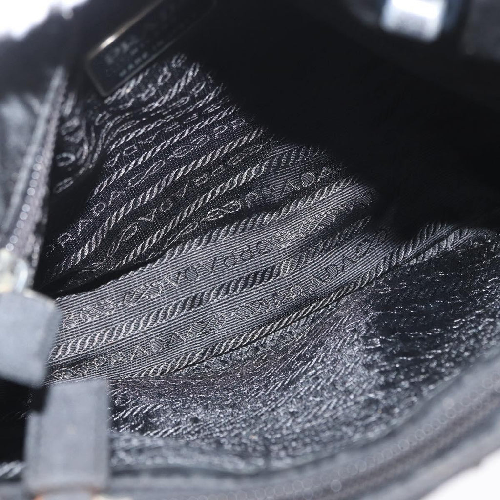 Prada Vintage Tote Nylon Black Nylon Tote Bag Bag (Pre-Owned)