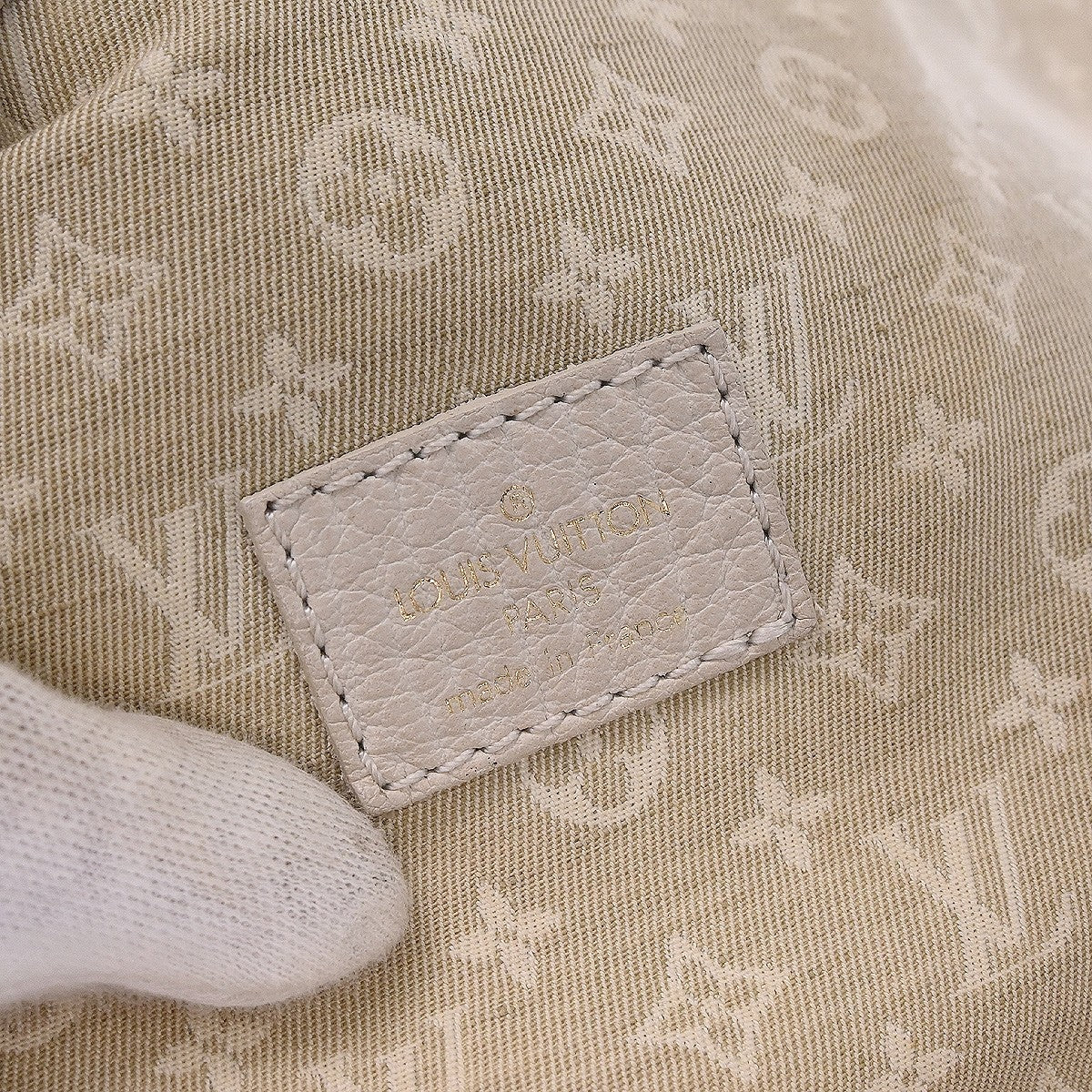 Louis Vuitton Saumur Handbag Mini Lin White Canvas Shoulder Bag Bag (Pre-Owned)