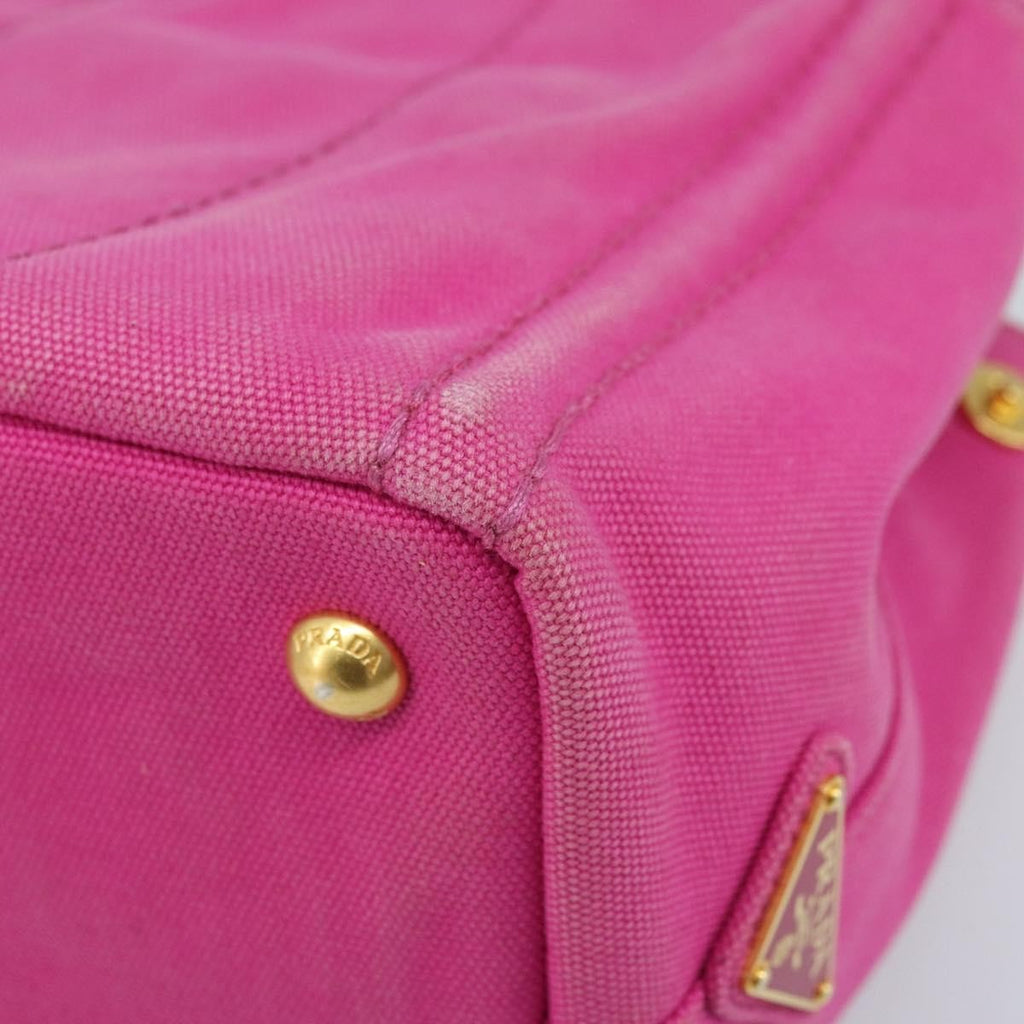 Prada Canapa Tote Canvas Pink Canvas Tote Bag Bag (Pre-Owned)