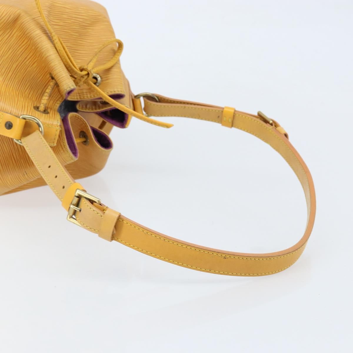 Louis Vuitton Petit Noe Nm Handbag Epi Leather Yellow Leather Shoulder Bag Bag (Pre-Owned)