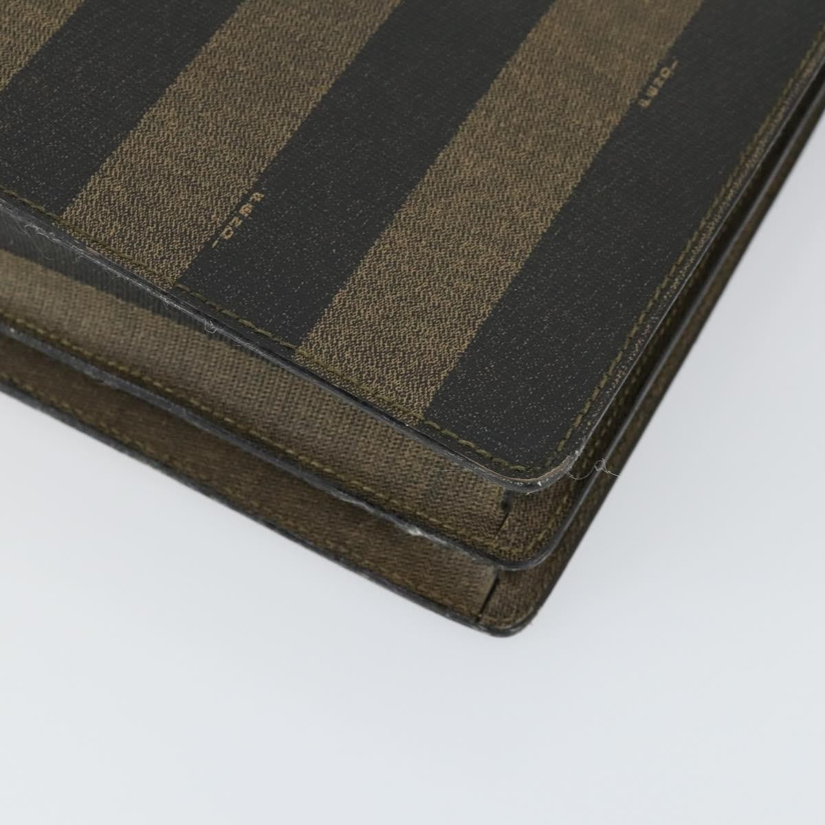 Fendi Vintage Pequin Briefcase Bag Coated Canvas Brown Canvas Briefcase Bag (Pre-Owned)