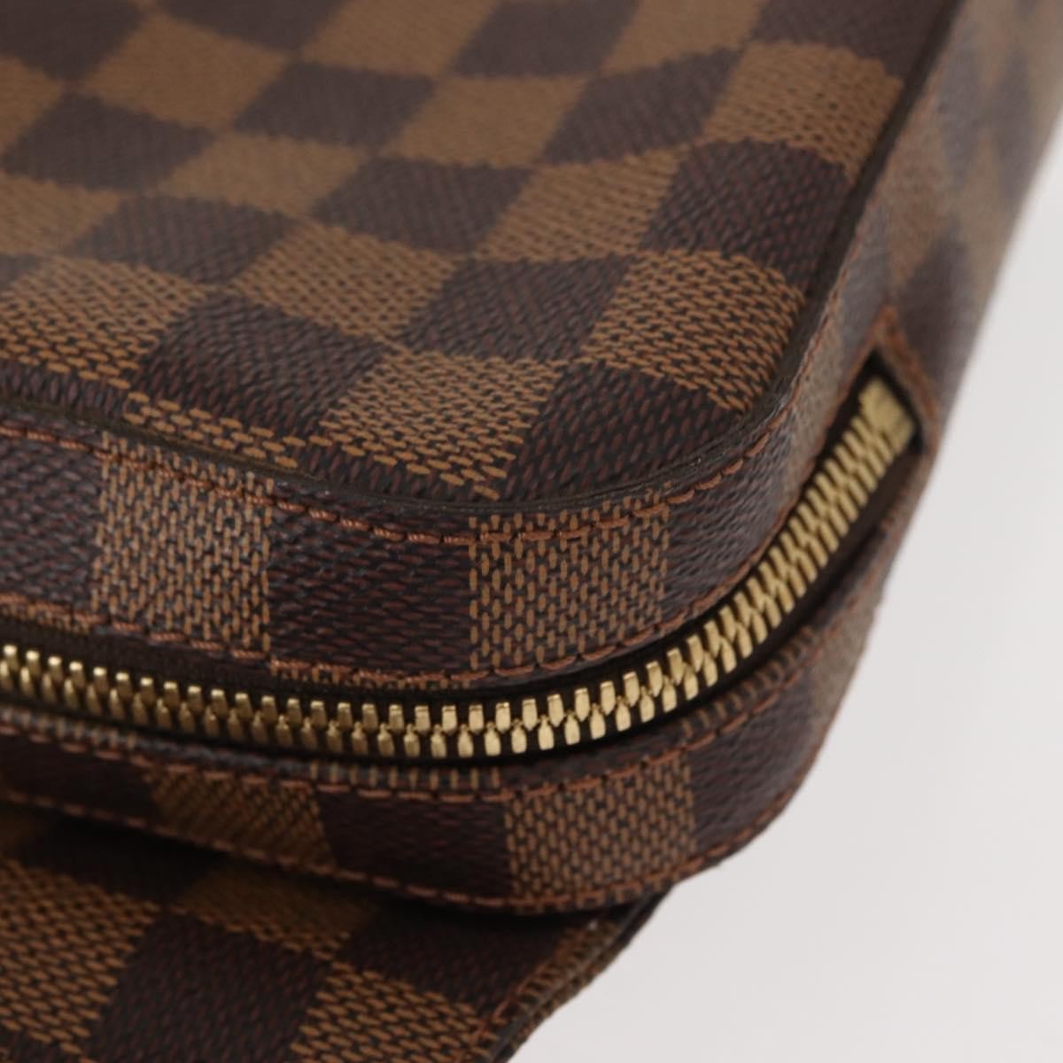 Louis Vuitton Geronimos Waist Bag Damier Brown Canvas Shoulder Bag Bag (Pre-Owned)