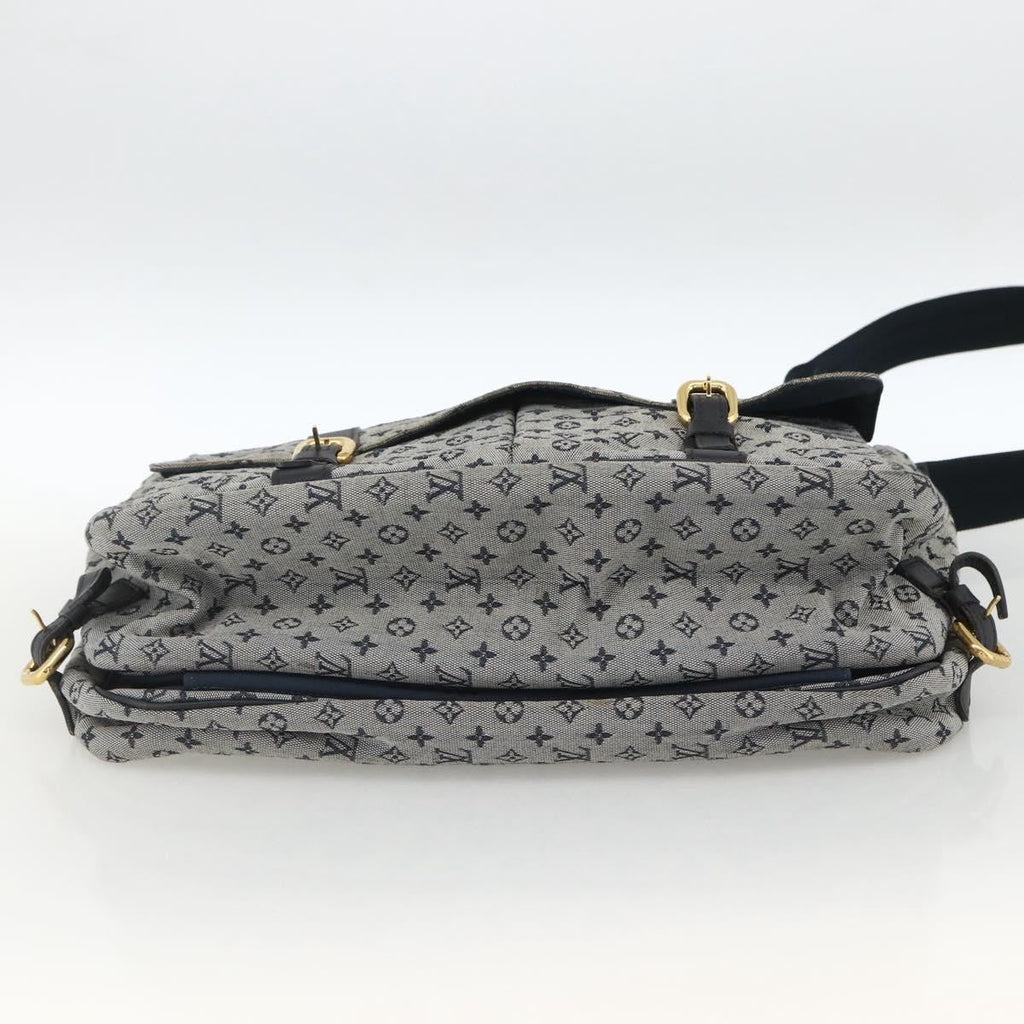 Louis Vuitton Sac Maman Handbag Mini Lin Blue Canvas Shoulder Bag Bag (Pre-Owned)