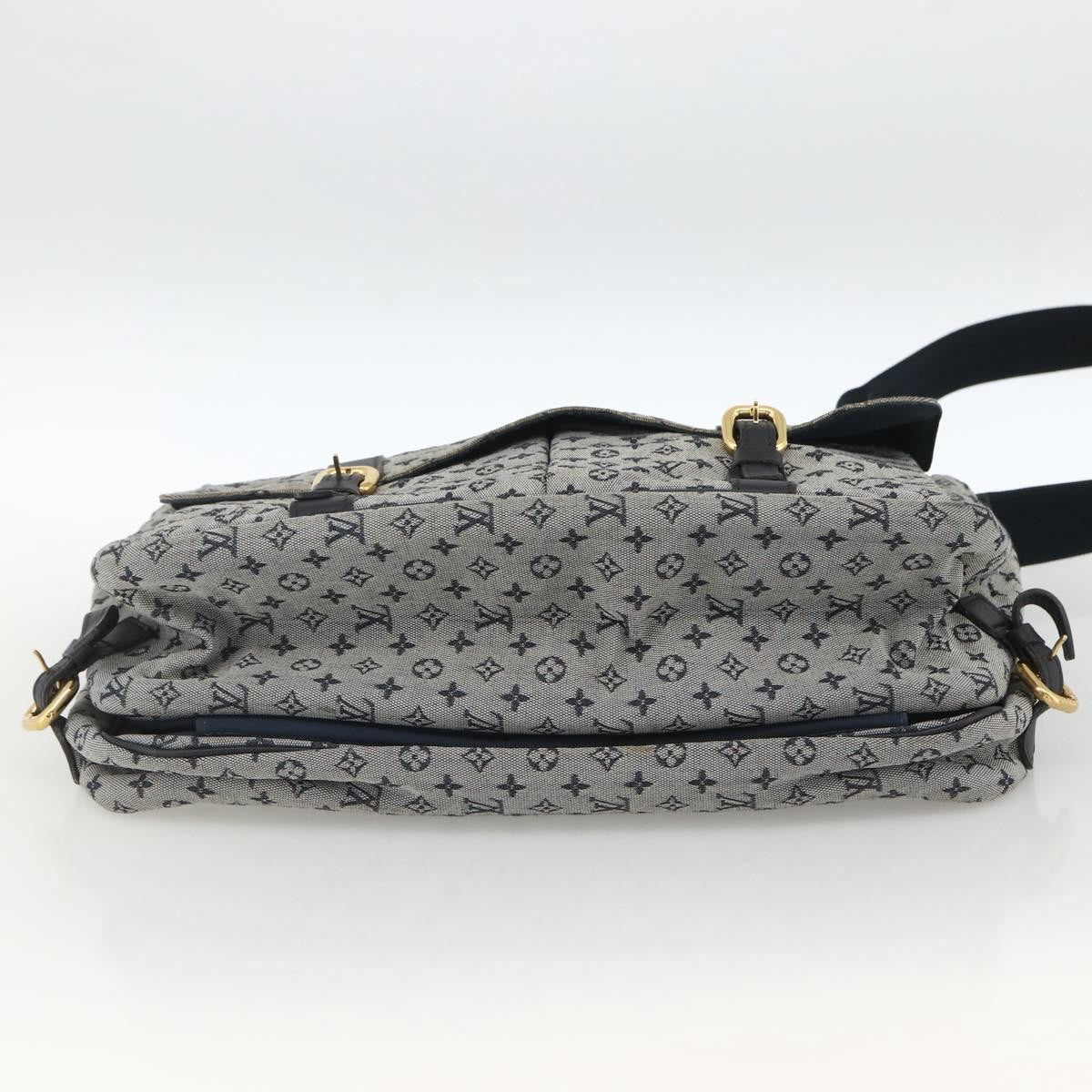 Louis Vuitton Sac Maman Handbag Mini Lin Blue Canvas Shoulder Bag Bag (Pre-Owned)
