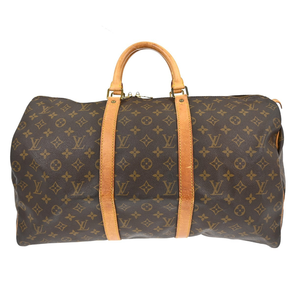 Louis Vuitton Keepall Bag Monogram Canvas Brown Canvas Travel Bag Bag (Pre-Owned)