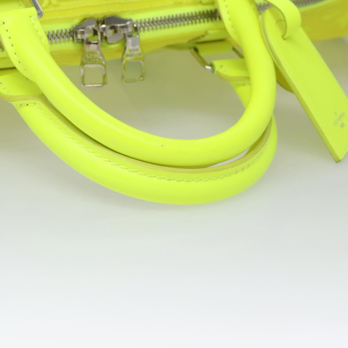Louis Vuitton Keepall Bandouliere Bag Monogram See Through Mesh Yellow Canvas Travel Bag Bag (Pre-Owned)