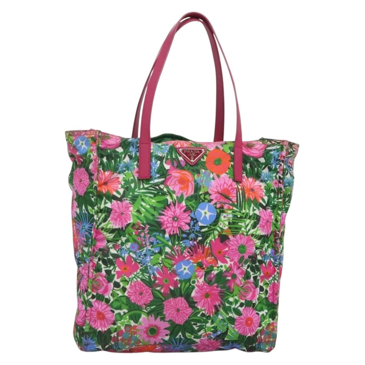Prada Vintage Shopping Tote Nylon Multicolour Nylon Tote Bag Bag (Pre-Owned)