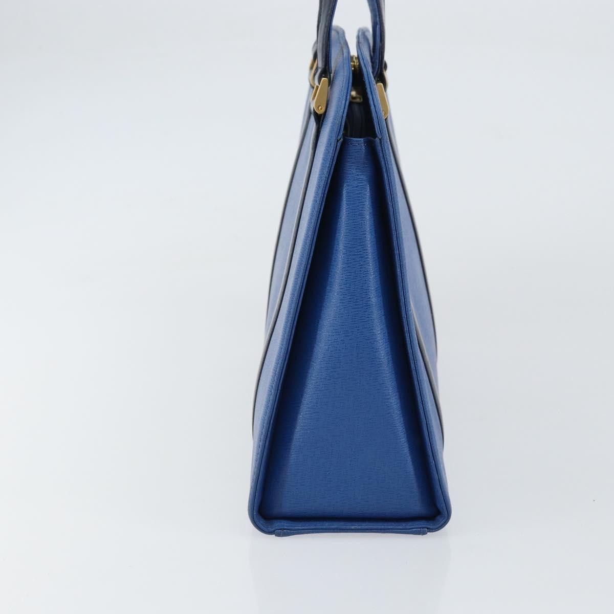 Burberry Vintage Handbag Leather Blue Leather Handbag (Pre-Owned)