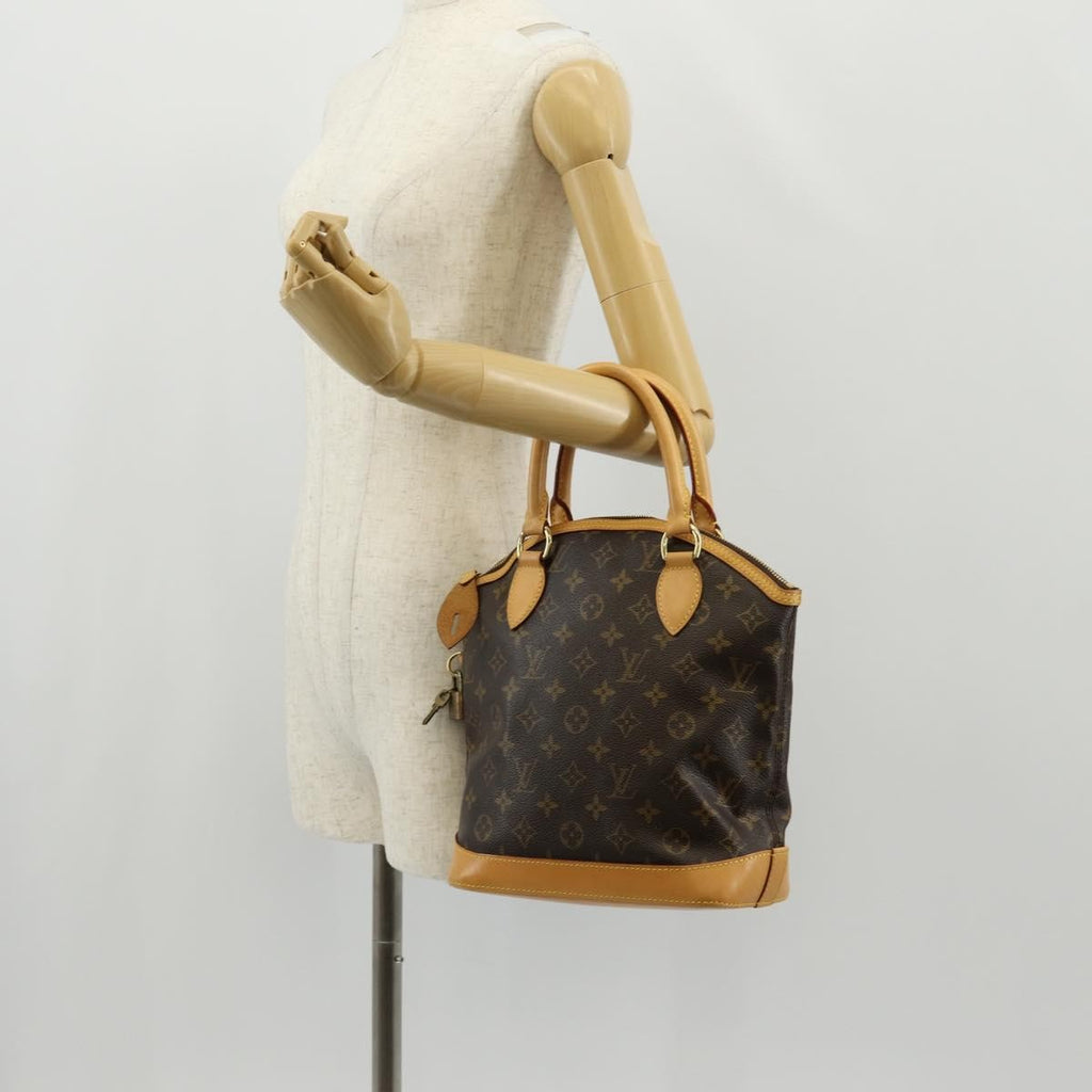 Louis Vuitton Lockit Handbag Monogram Canvas Brown Canvas Handbag (Pre-Owned)