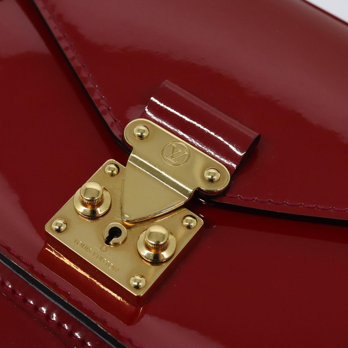 Louis Vuitton Monceau Handbag Vernis Red Patent_Leather Handbag (Pre-Owned)