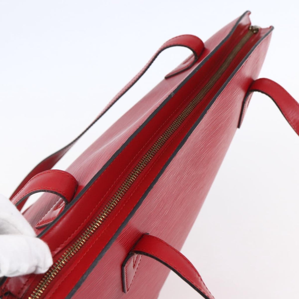 Louis Vuitton Saint Jacques Handbag Epi Leather Red Leather Shoulder Bag Bag (Pre-Owned)