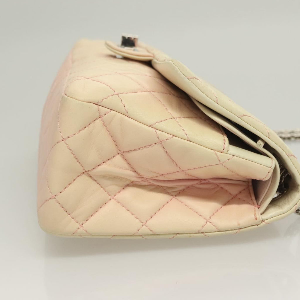 Chanel Reissue 2.55 Flap Bag Quilted Calfskin Pink Lamb_Skin Bag (Pre-Owned)