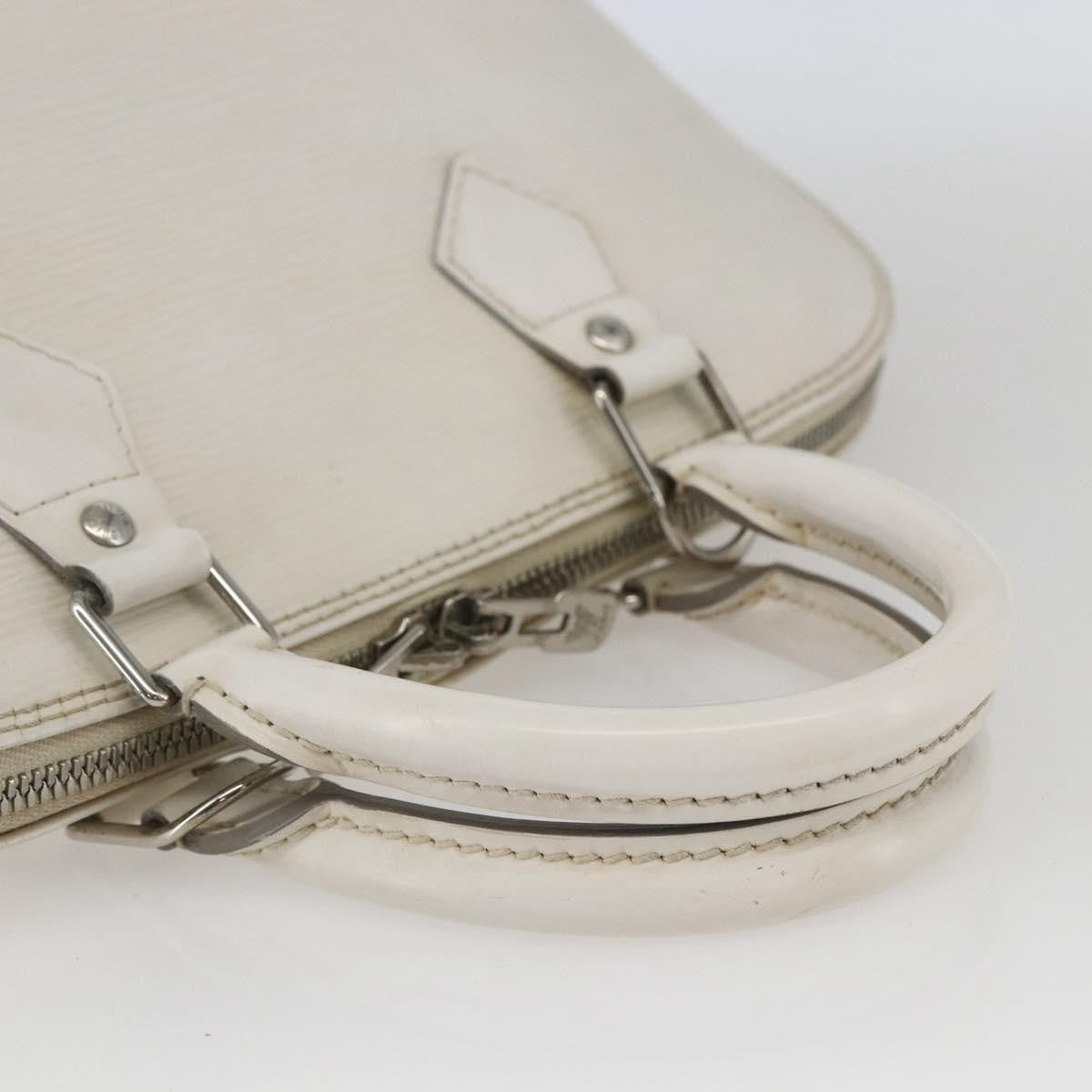 Louis Vuitton Alma Handbag Epi Leather White Leather Handbag (Pre-Owned)