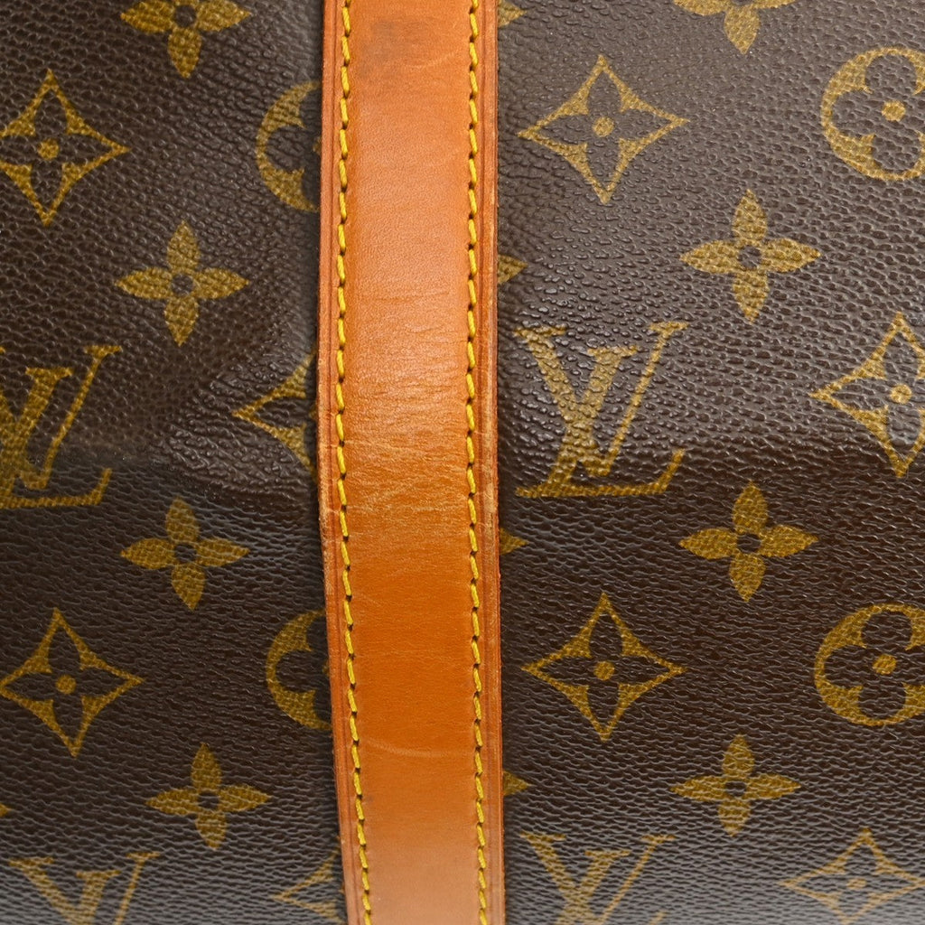 Louis Vuitton Keepall Bag Monogram Canvas Brown Canvas Travel Bag Bag (Pre-Owned)