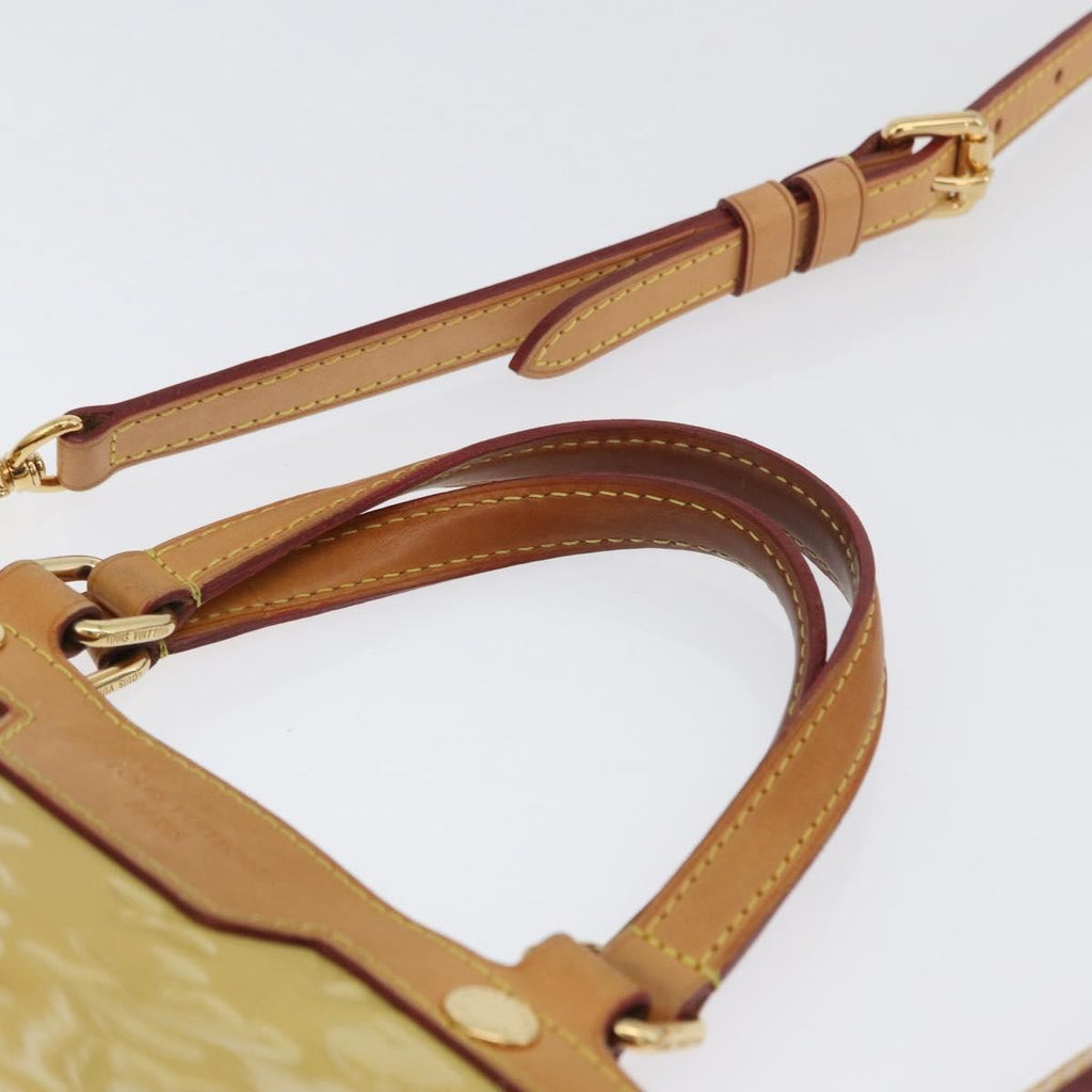 Louis Vuitton Brea Handbag Monogram Vernis Yellow Patent_Leather Handbag (Pre-Owned)