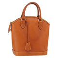 Louis Vuitton Lockit Handbag Nomade Leather Brown Leather Handbag (Pre-Owned)