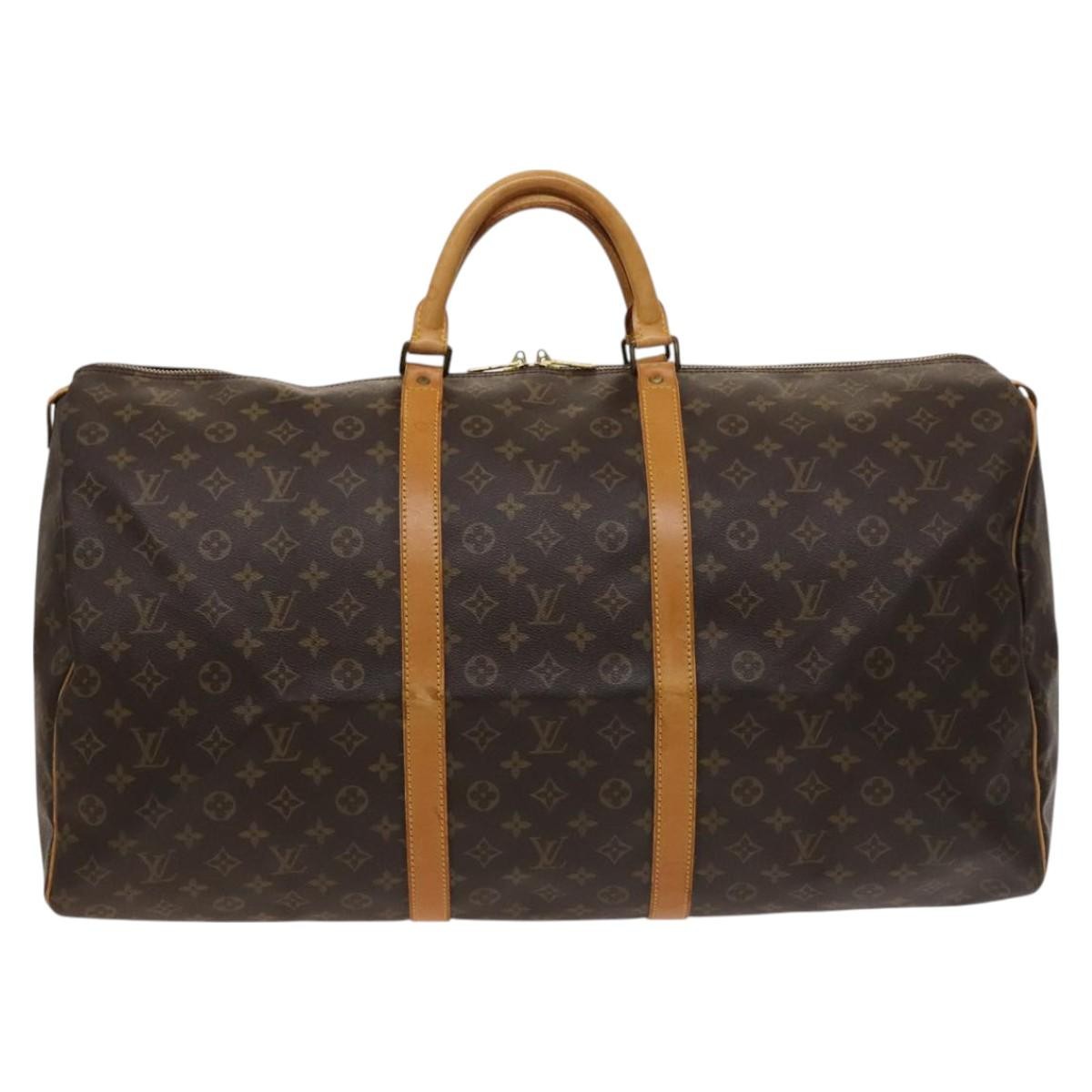 Louis Vuitton Keepall Bag Monogram Canvas Brown Canvas Travel Bag Bag (Pre-Owned)