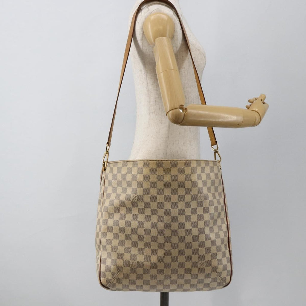 Louis Vuitton Soffi Handbag Damier Beige Canvas Handbag (Pre-Owned)