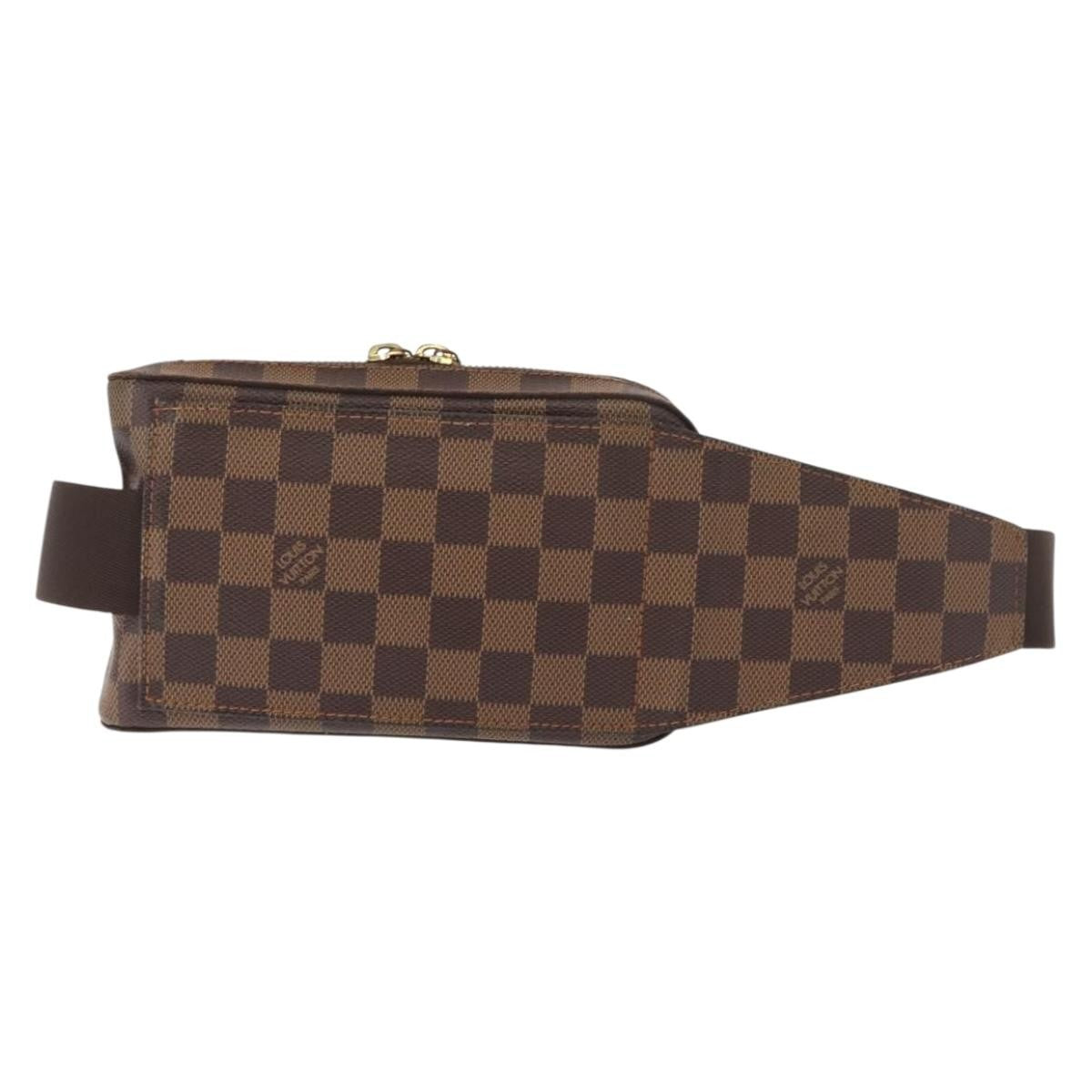 Louis Vuitton Geronimos Waist Bag Damier Brown Canvas Shoulder Bag Bag (Pre-Owned)