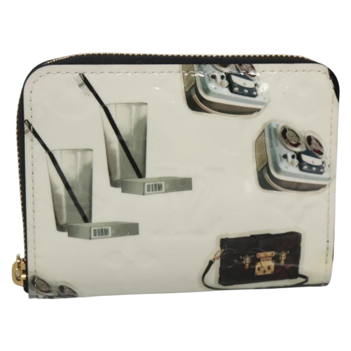 Louis Vuitton Nicolas Ghesquière Zippy Wallet Patent Monogram White Patent_Leather Wallets Accessory (Pre-Owned)