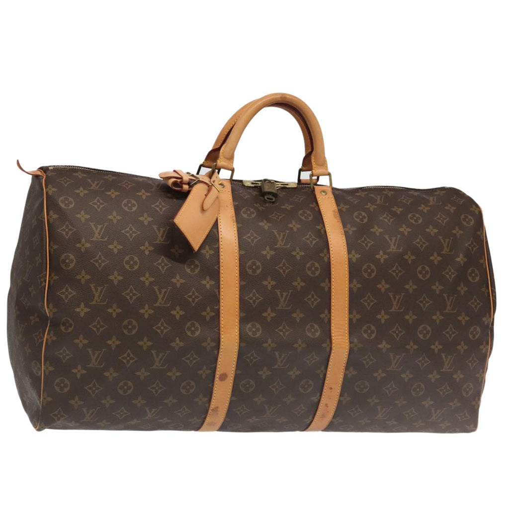 Louis Vuitton Keepall Bag Monogram Canvas Brown Canvas Travel Bag Bag (Pre-Owned)