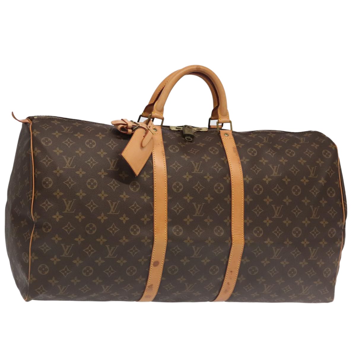 Louis Vuitton Keepall Bag Monogram Canvas Brown Canvas Travel Bag Bag (Pre-Owned)