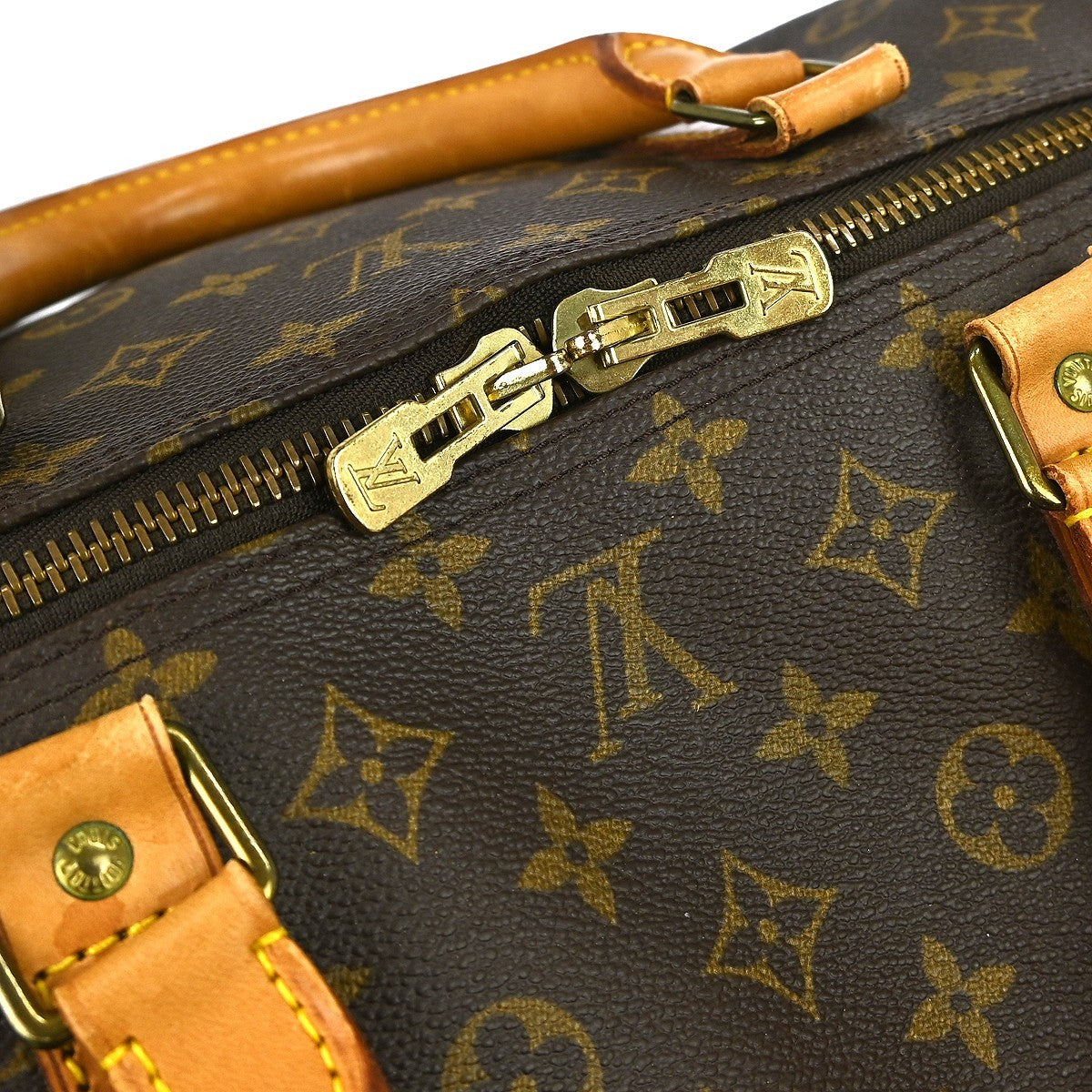 Louis Vuitton Keepall Bag Monogram Canvas Brown Canvas Travel Bag Bag (Pre-Owned)