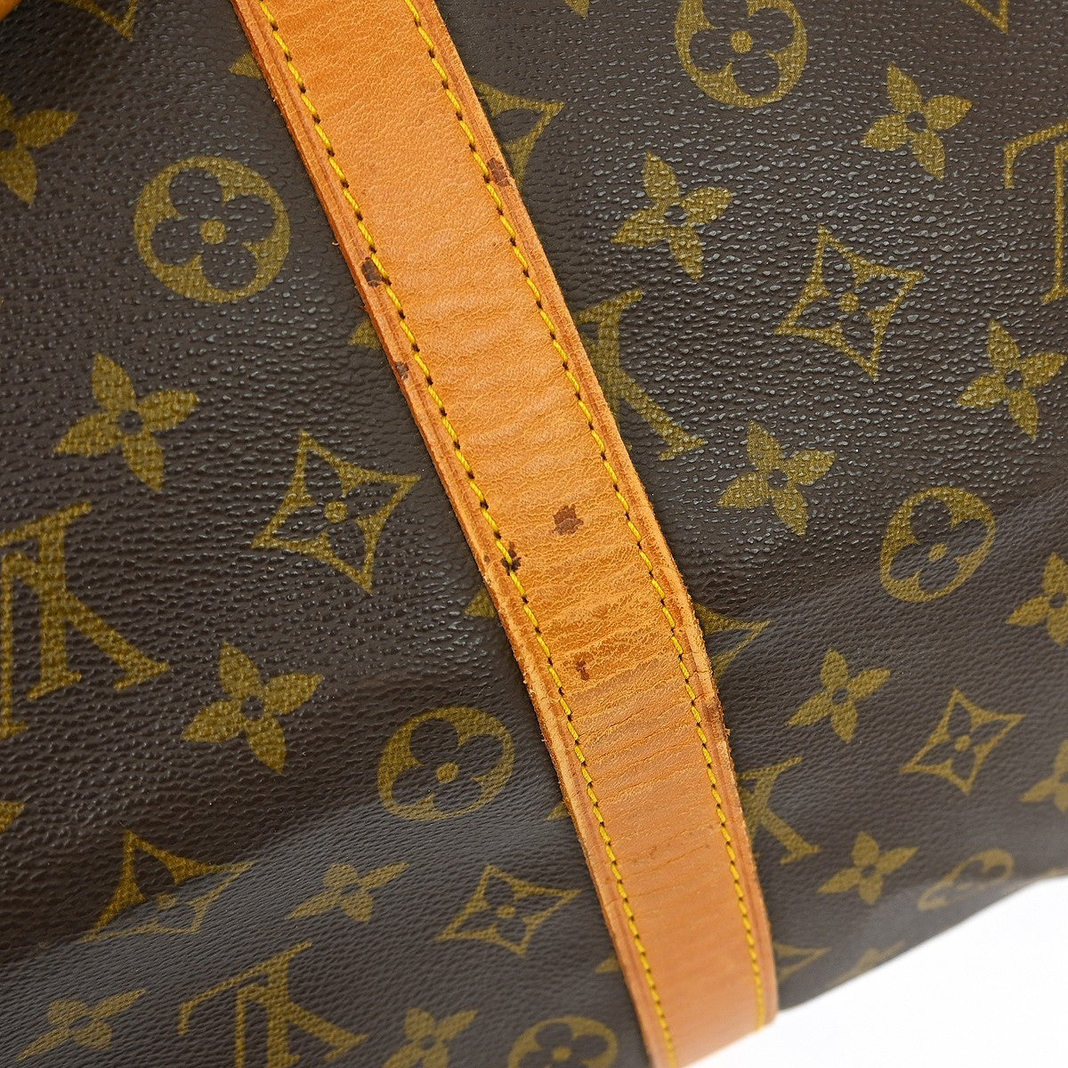 Louis Vuitton Keepall Bandouliere Bag Monogram Canvas Brown Canvas Travel Bag Bag (Pre-Owned)