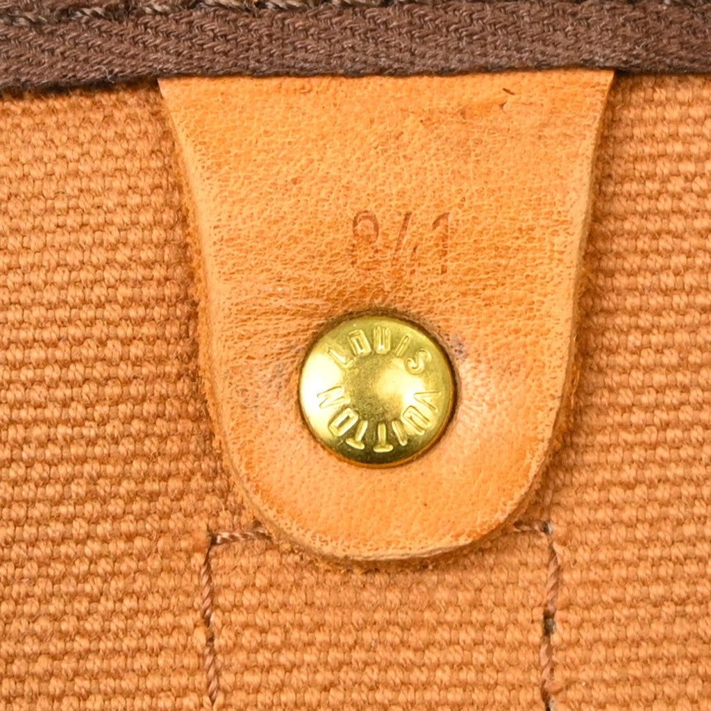 Louis Vuitton Keepall Bandouliere Bag Monogram Canvas Brown Canvas Travel Bag Bag (Pre-Owned)