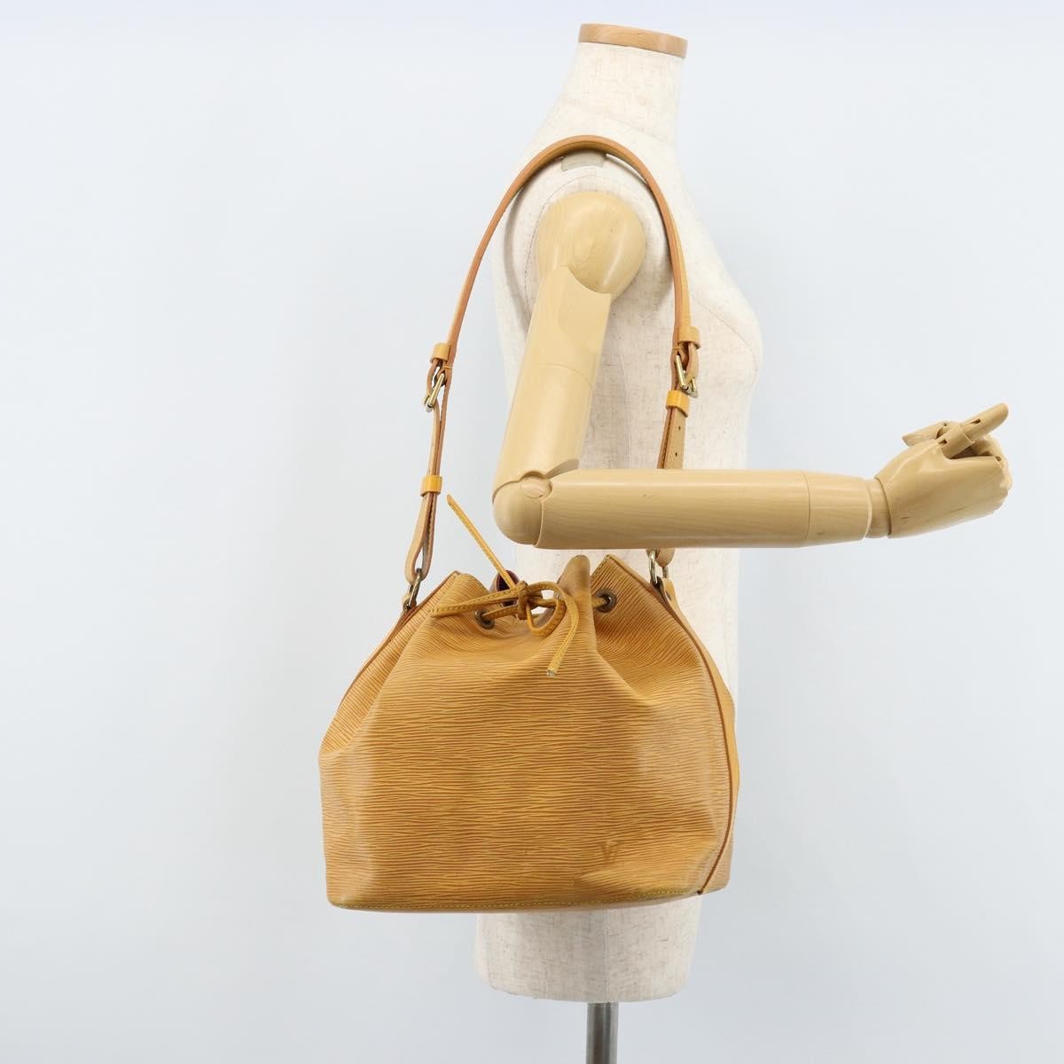 Louis Vuitton Petit Noe Nm Handbag Epi Leather Yellow Leather Shoulder Bag Bag (Pre-Owned)