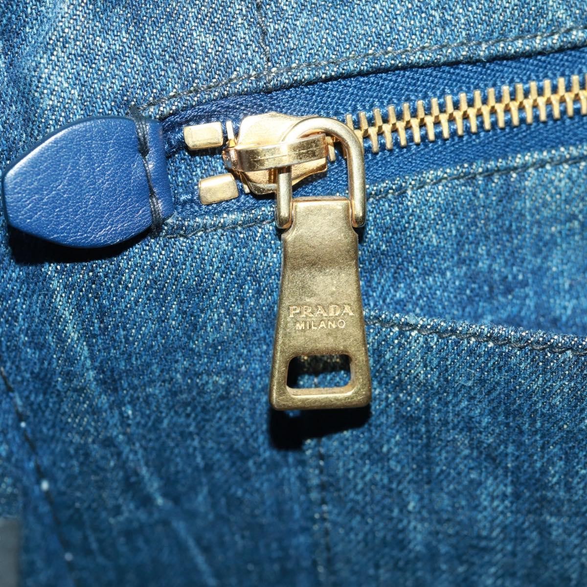 Prada Canapa Tote Denim Blue Denim_Jeans Tote Bag Bag (Pre-Owned)