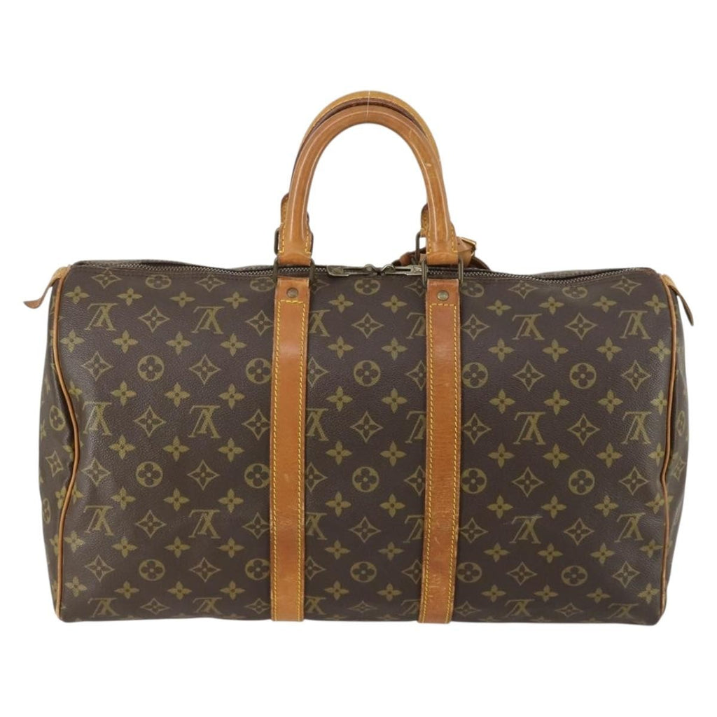 Louis Vuitton Keepall Bag Monogram Canvas Brown Canvas Travel Bag Bag (Pre-Owned)