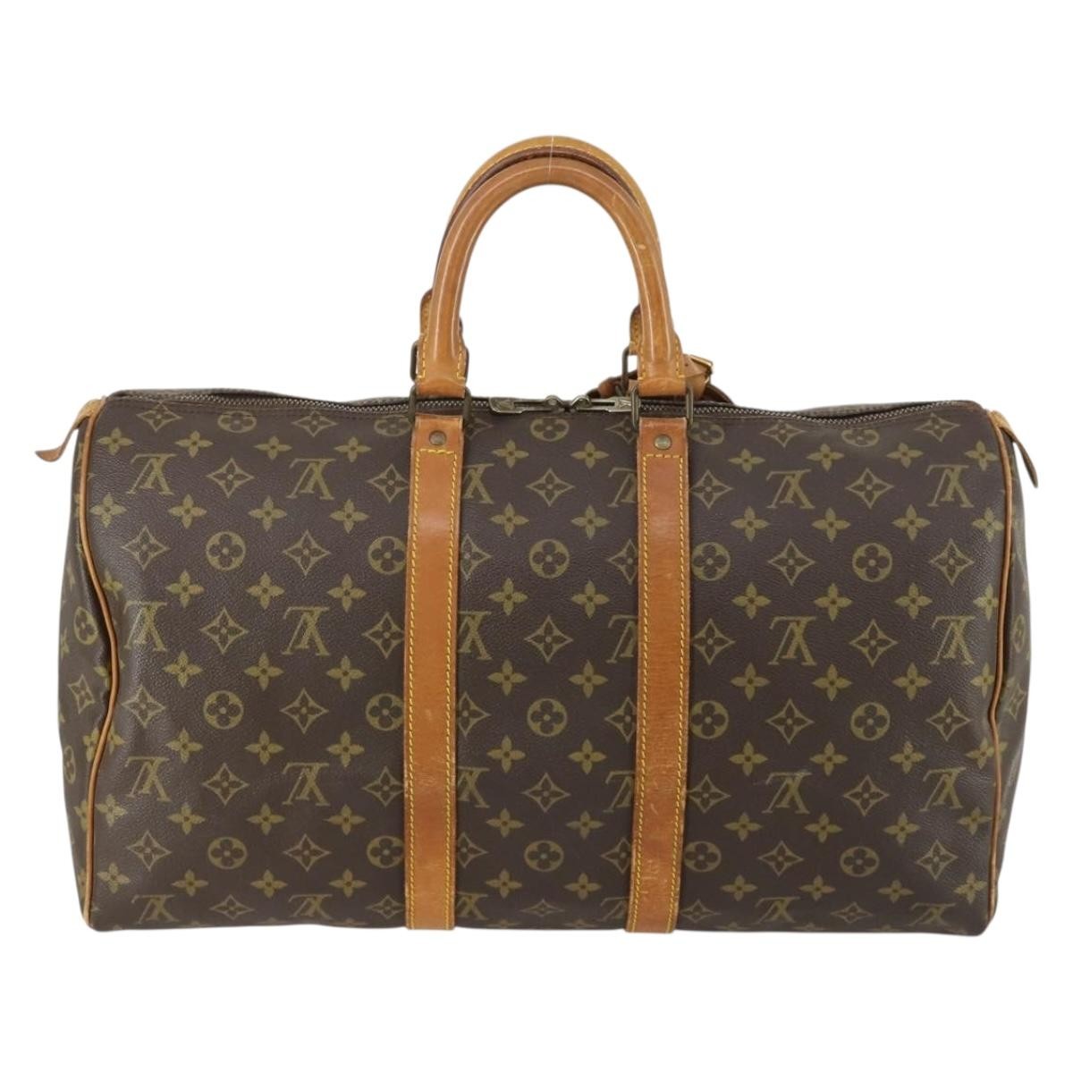 Louis Vuitton Keepall Bag Monogram Canvas Brown Canvas Travel Bag Bag (Pre-Owned)