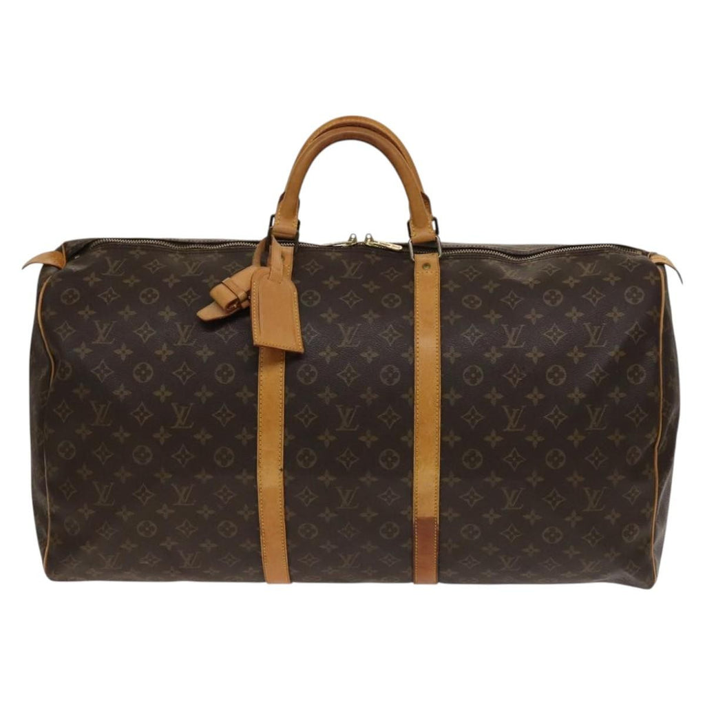 Louis Vuitton Keepall Bag Monogram Canvas Brown Canvas Travel Bag Bag (Pre-Owned)