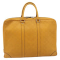 Louis Vuitton Porte-Documents Voyage Briefcase Damier Infini Leather Yellow Leather Briefcase Bag (Pre-Owned)