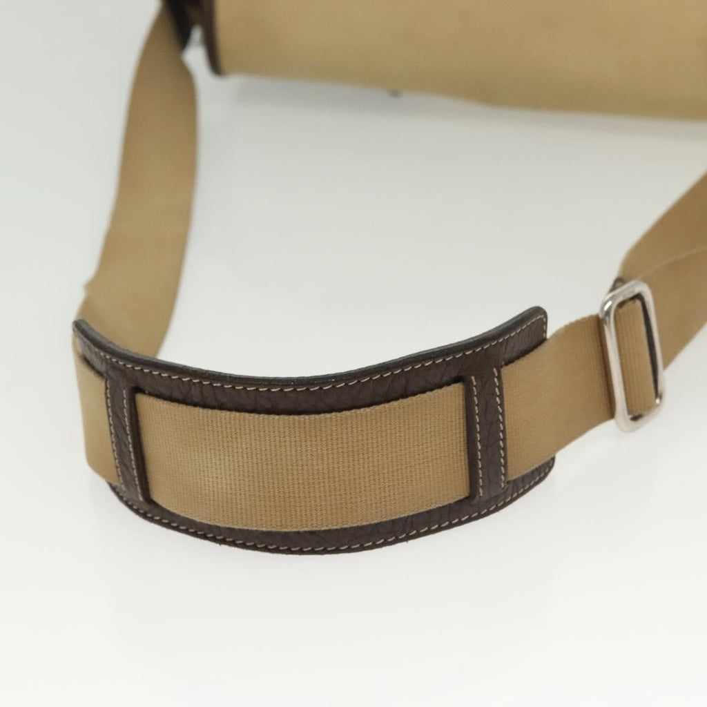 Prada Vintage Shoulder Bag Canvas Beige Canvas Shoulder Bag Bag (Pre-Owned)
