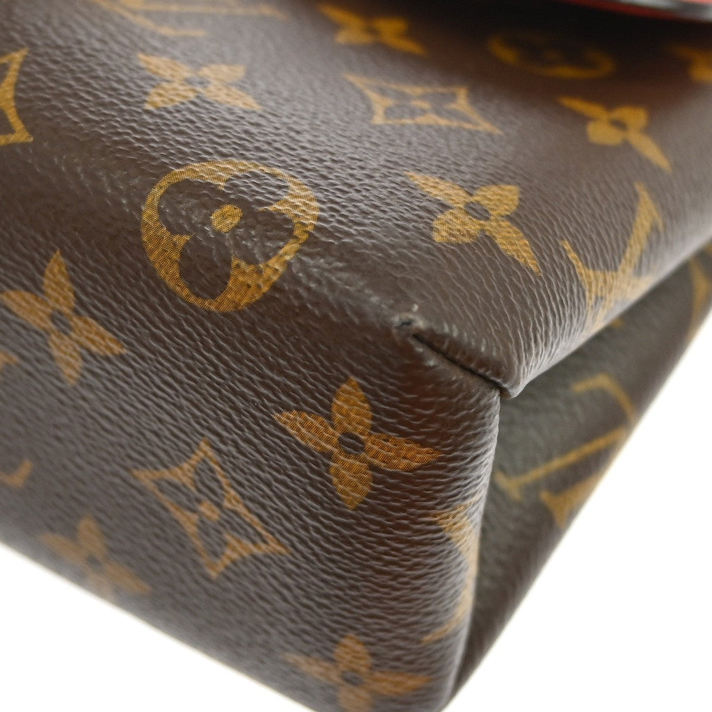 Louis Vuitton Locky Handbag Monogram Canvas With Leather Brown Canvas Handbag (Pre-Owned)