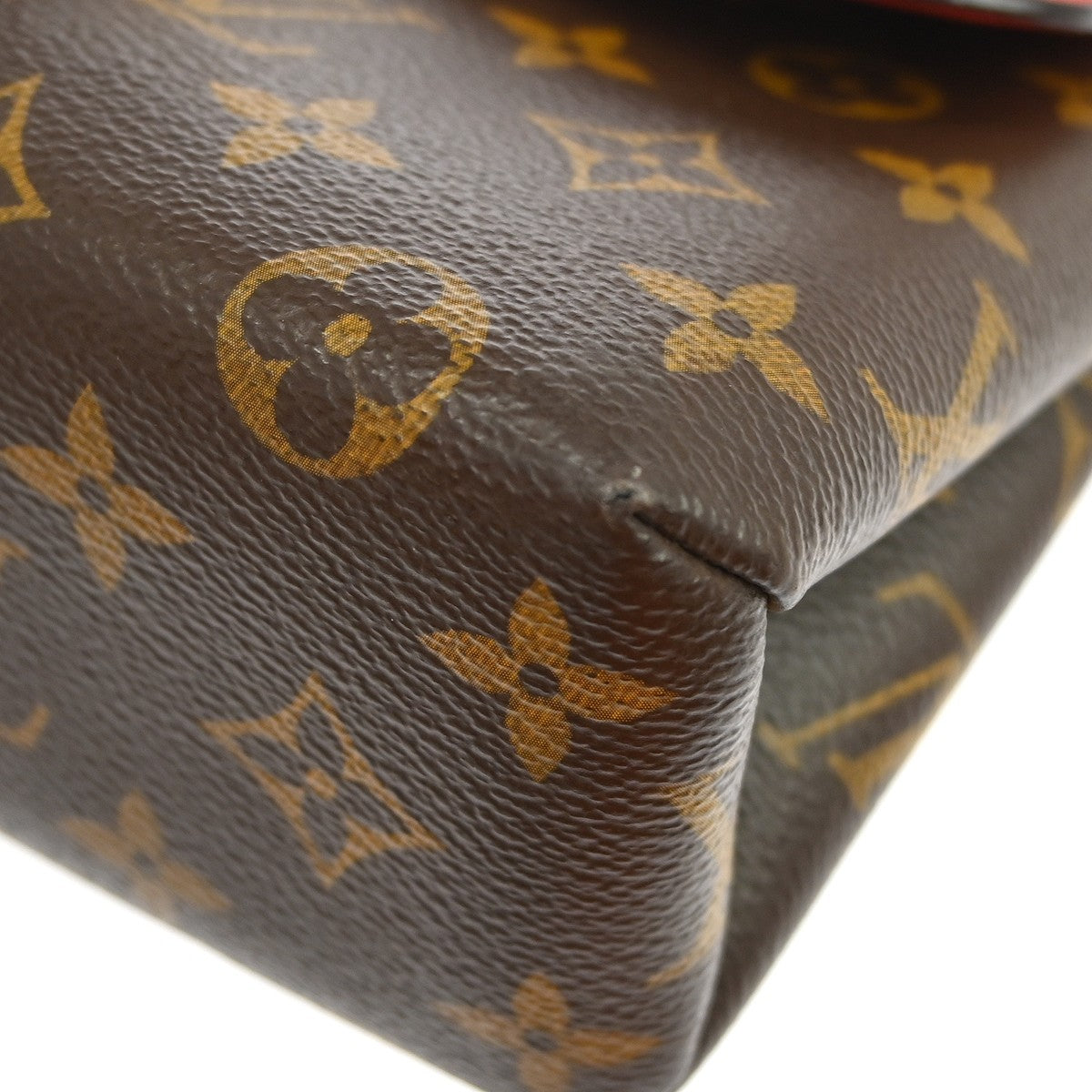 Louis Vuitton Locky Handbag Monogram Canvas With Leather Brown Canvas Handbag (Pre-Owned)