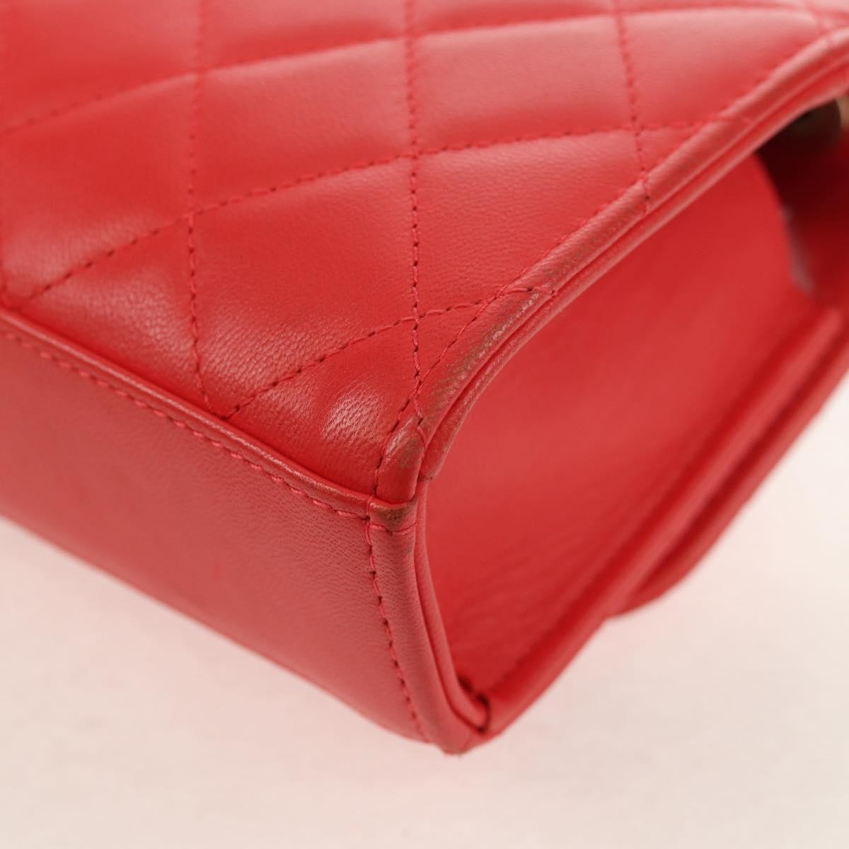 Chanel Trendy Cc Clutch With Chain Quilted Lambskin Red Leather Clutche & Pouche Bag (Pre-Owned)