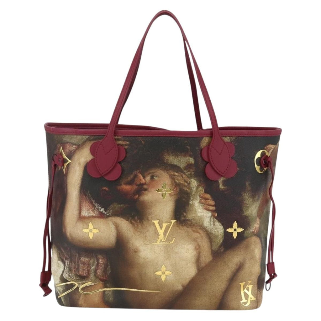 Louis Vuitton Neverfull Nm Tote Limited Edition Jeff Koons Titian Print Canvas Multicolour Canvas Tote Bag Bag (Pre-Owned)